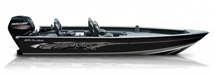 a lund pro-guide fishing aluminum boat